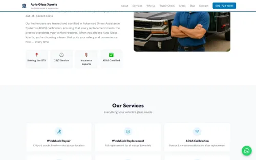 Auto Glass Xperts secondary section