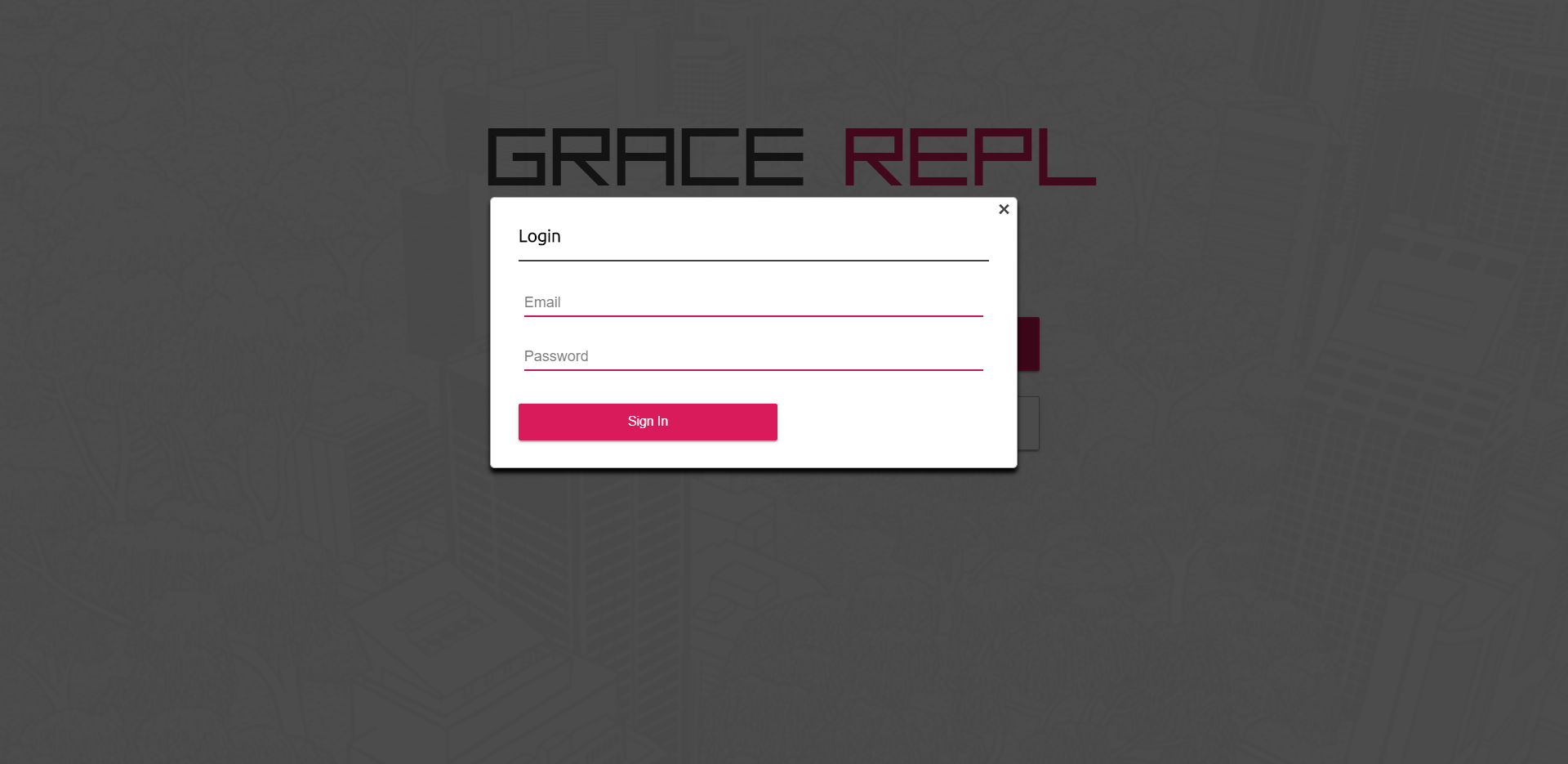 Grace login page