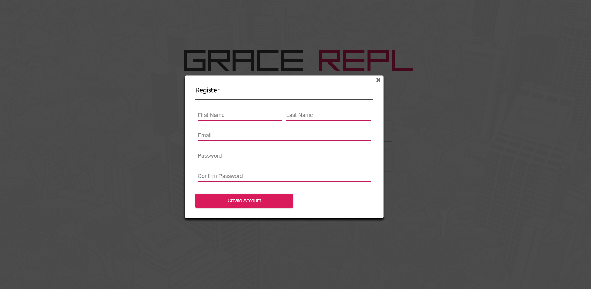 Grace registration page