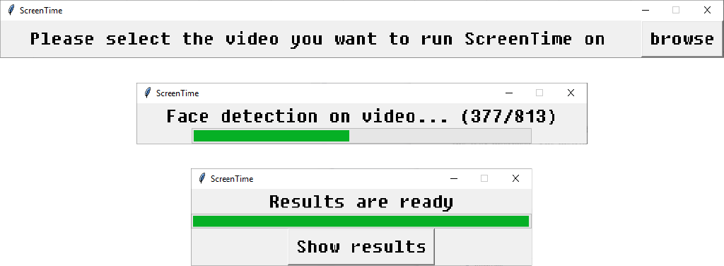 Screentime progress tracking screens